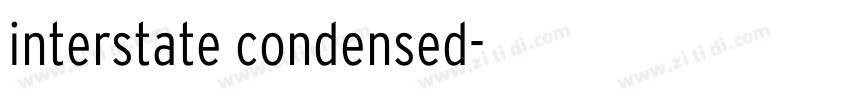 interstate condensed字体转换
